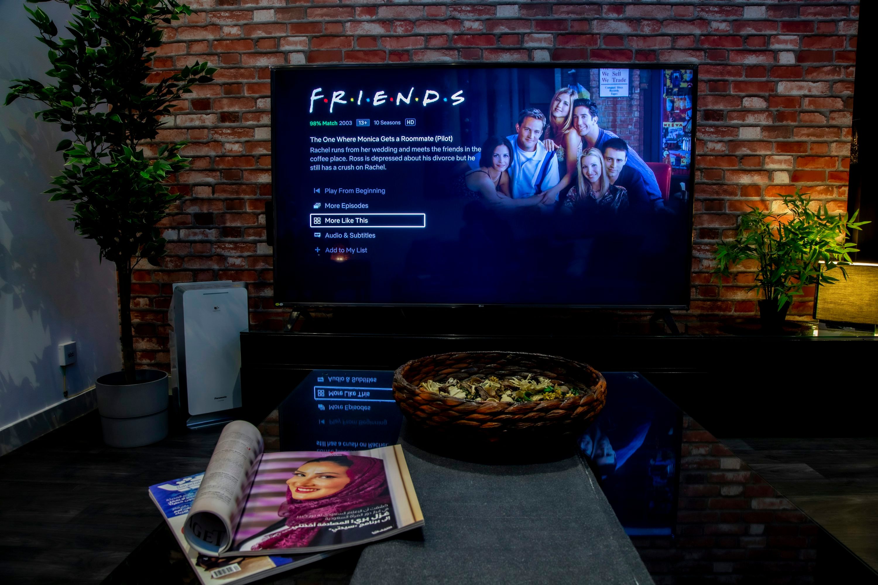 Family streaming Scandinavian and Nordic TV channels via IPTV on a large screen